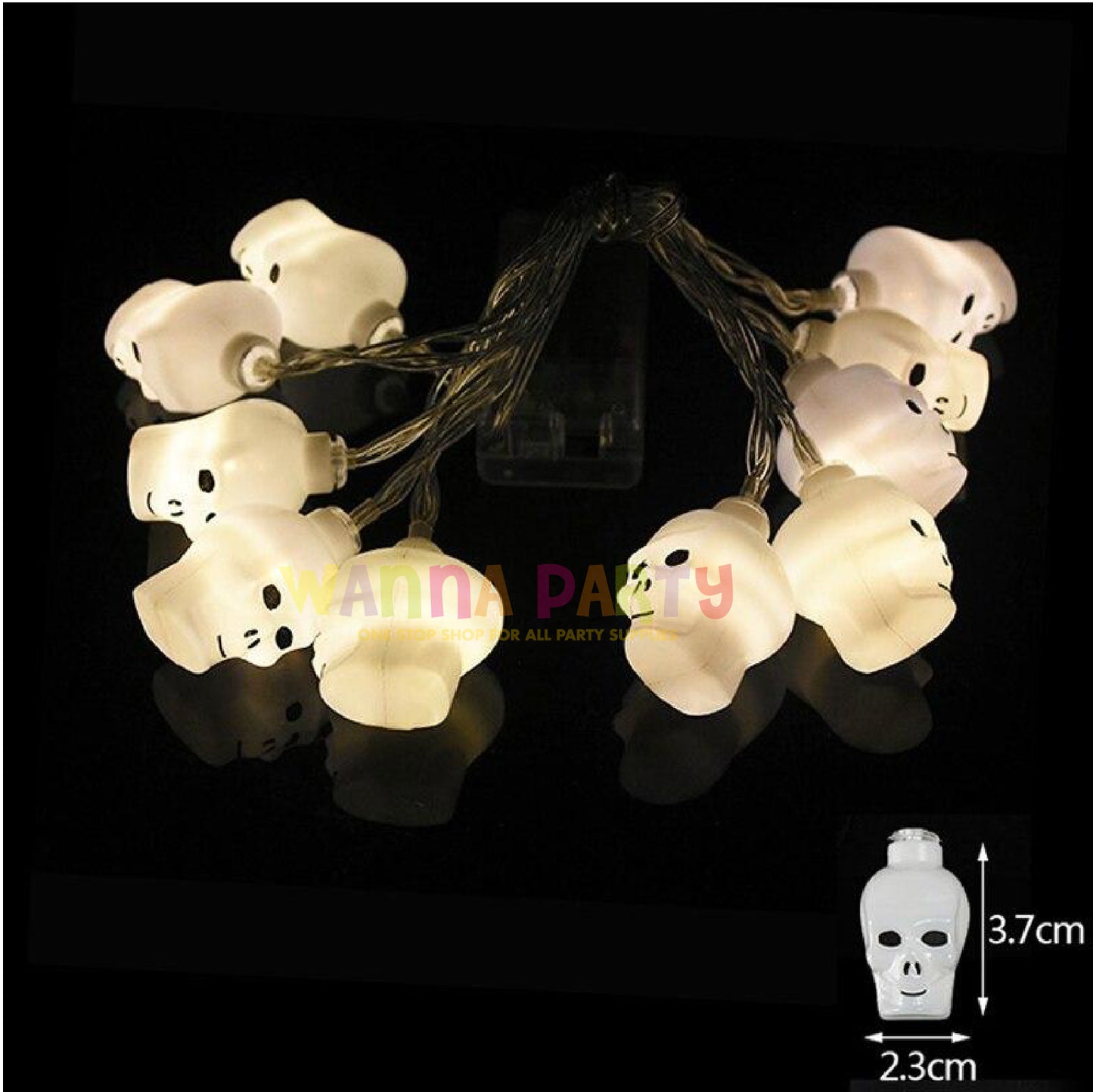 Halloween Skull Light Up Garland