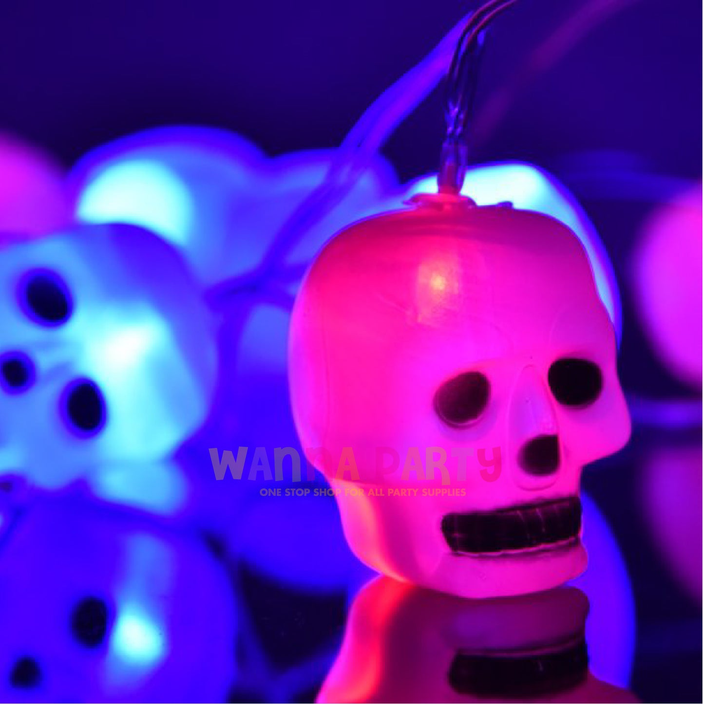 Halloween Skull Light Up Garland