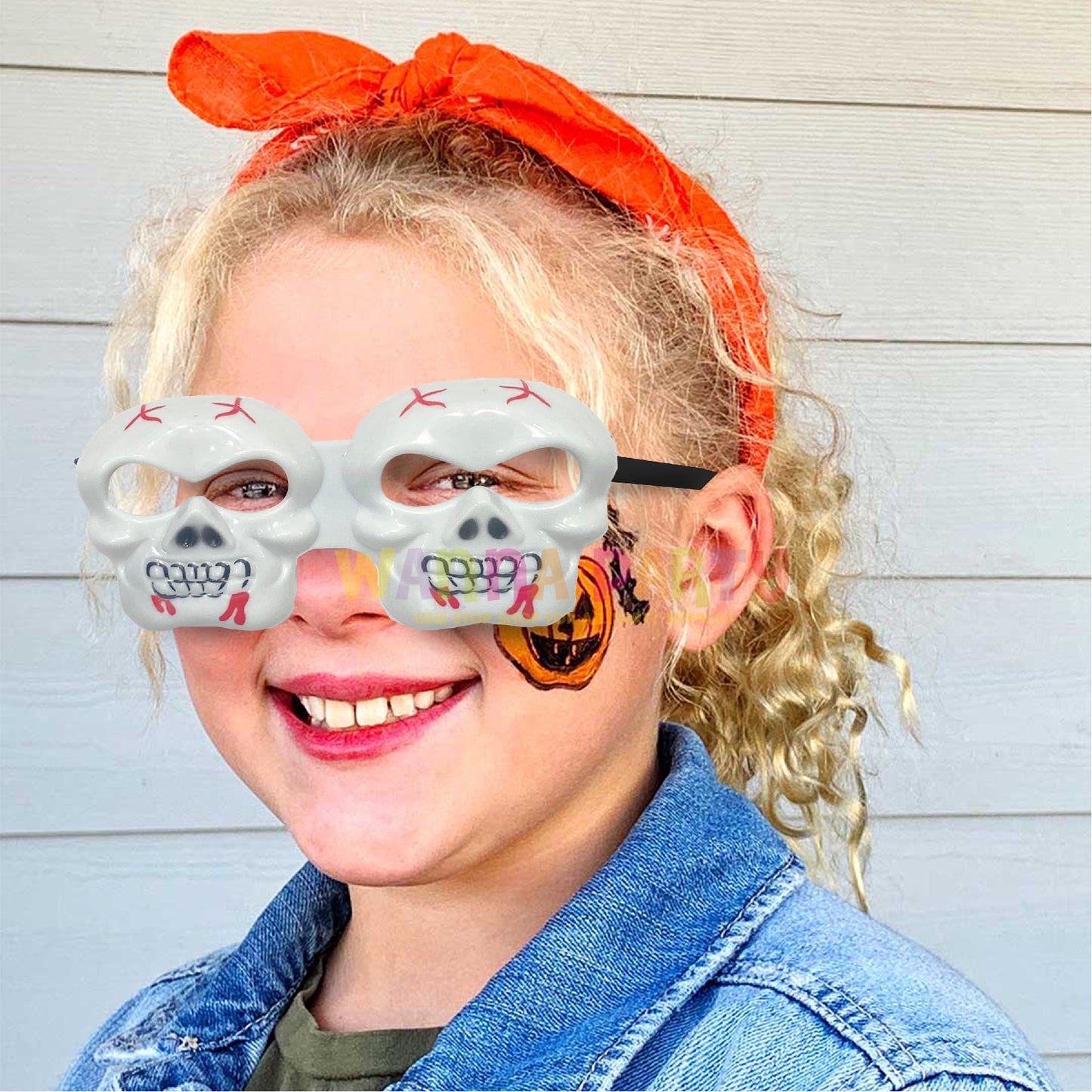 Skull Kids Halloween Glasses - 1PC