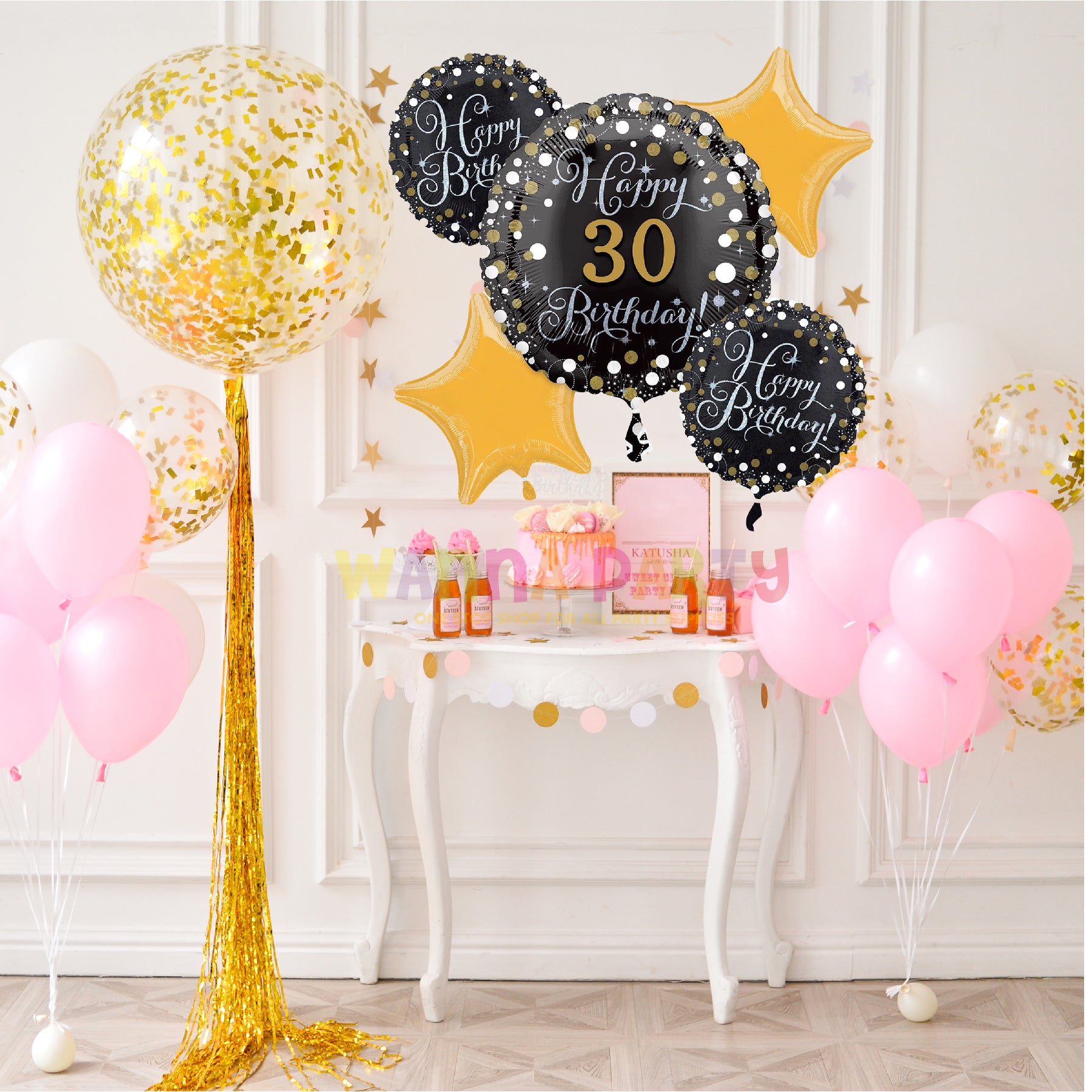 Sparkling Peronsalized Balloon Bouquet - Set of 5