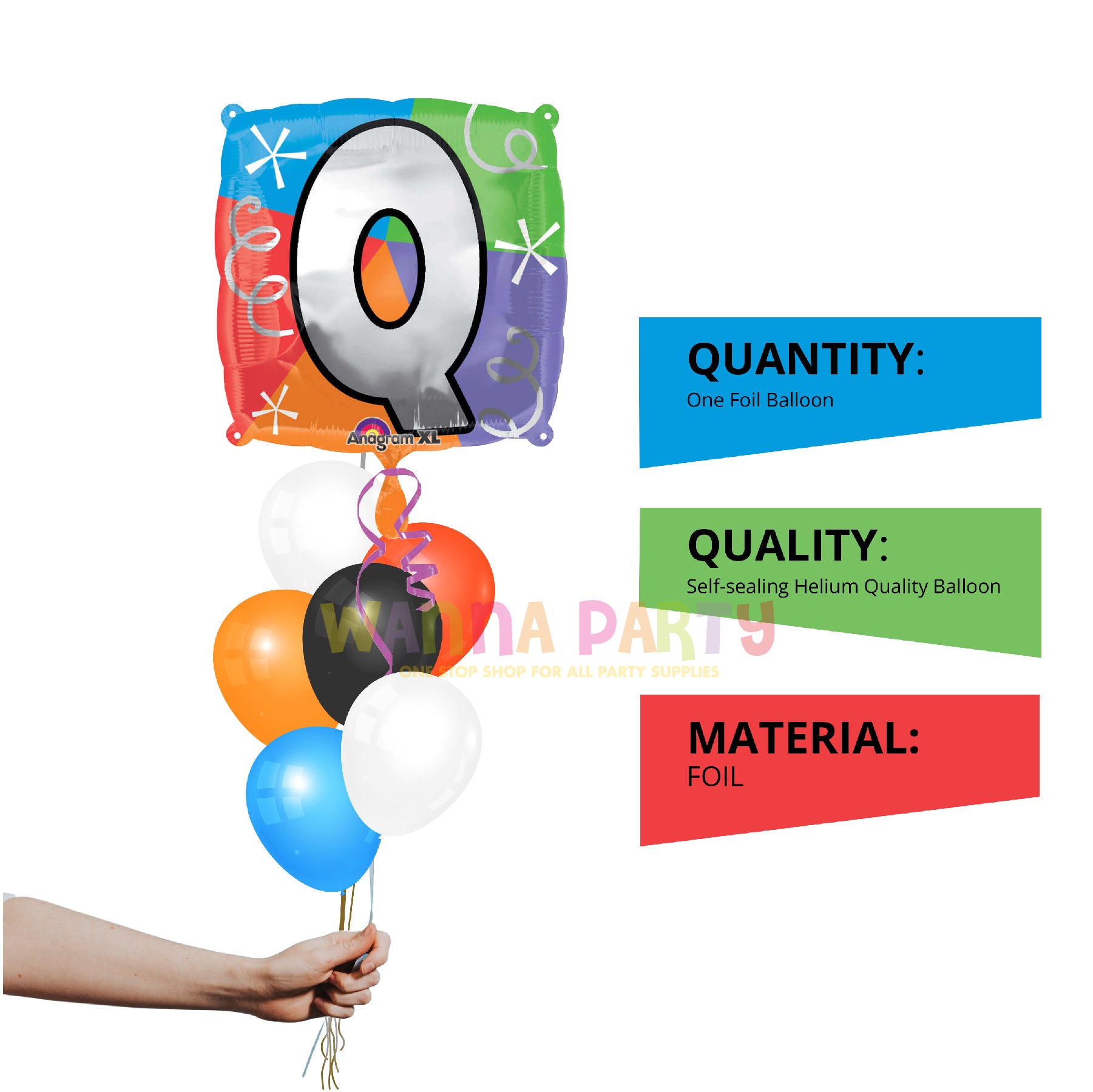 18" LETTER Q QUAD BALLOON