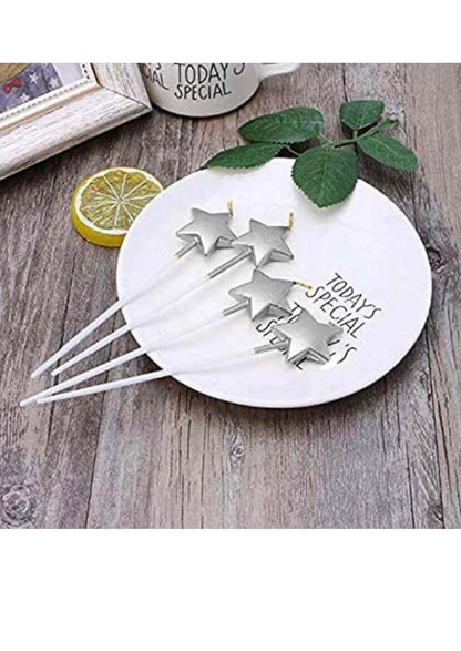 Star Stick Candle Silver - 4PC