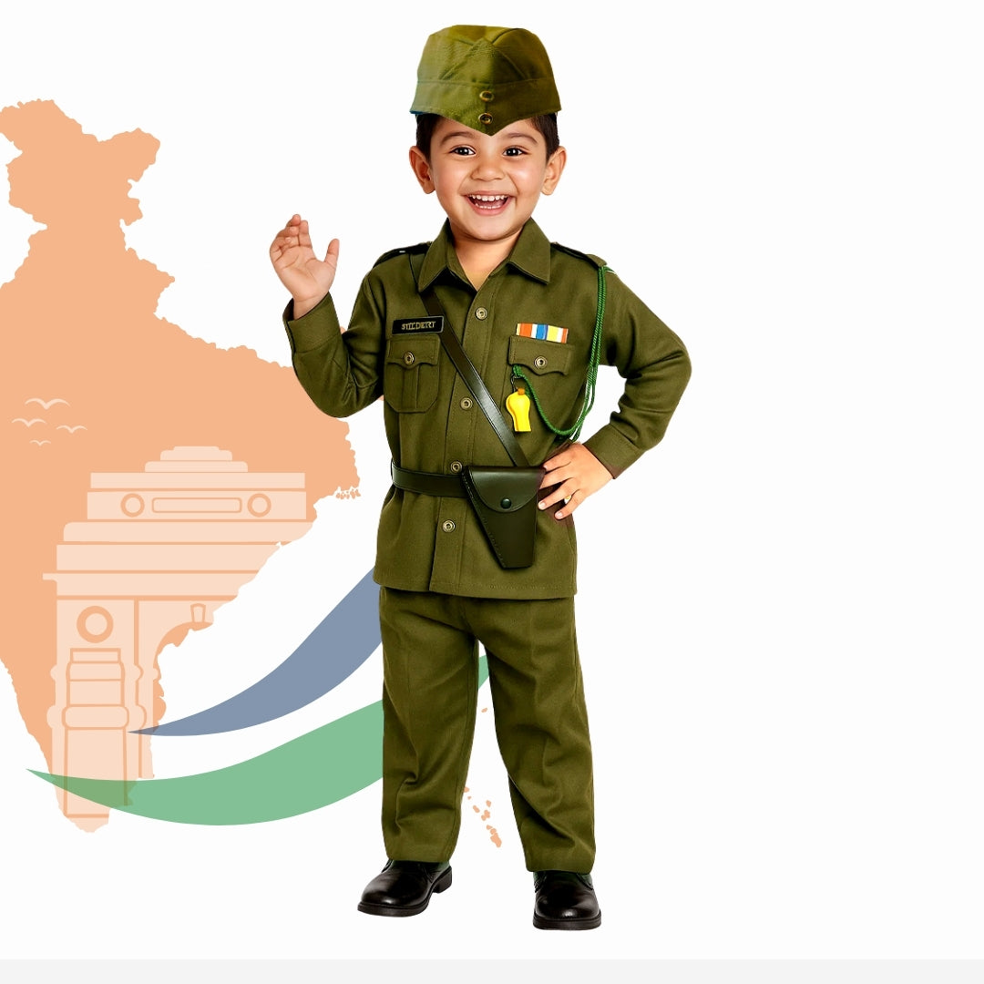 Subhash Chandra Bose National Hero Costume - Size Small - Age 3 to 5