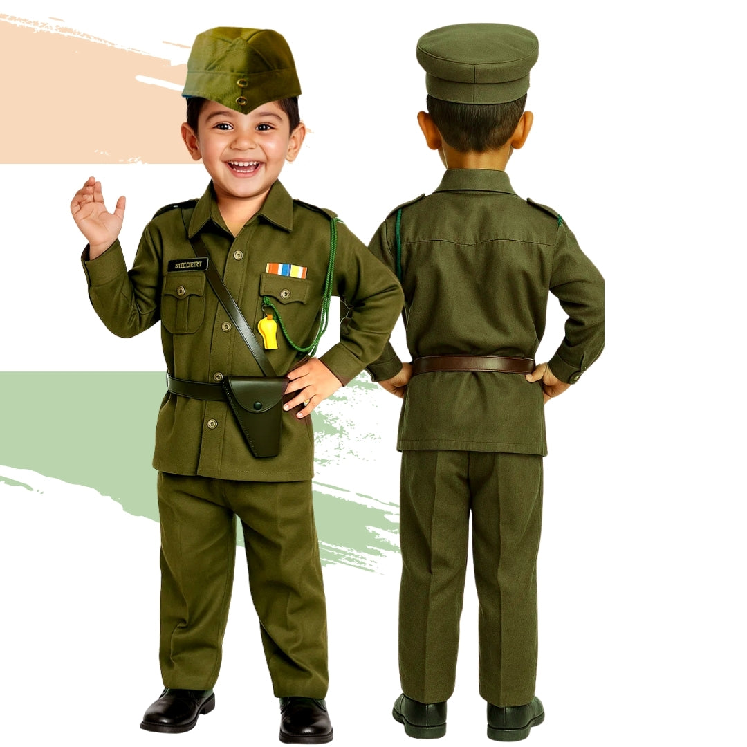 Subhash Chandra Bose National Hero Costume - Size Small - Age 3 to 5