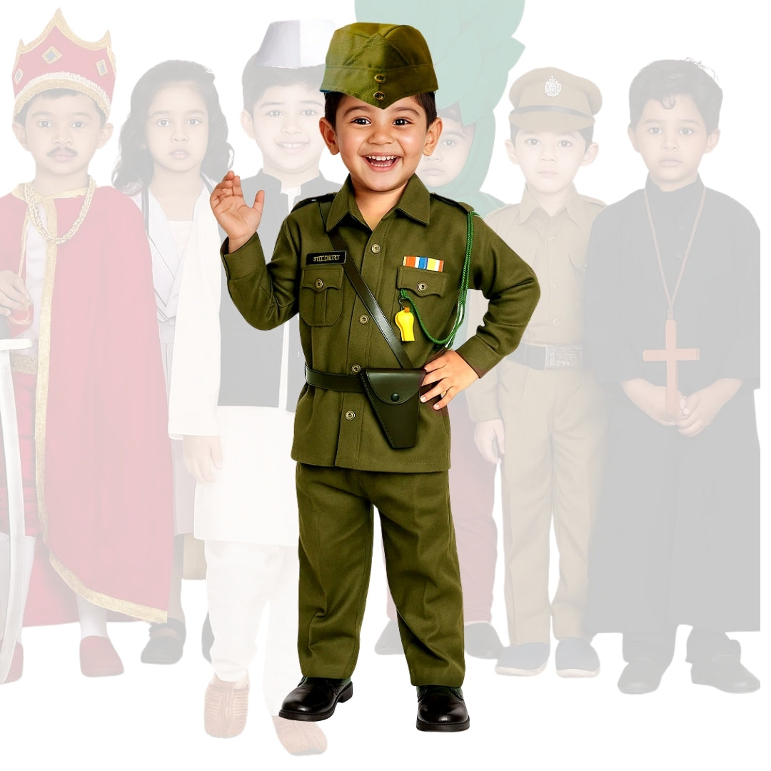 Subhash Chandra Bose National Hero Costume - Size Small - Age 3 to 5