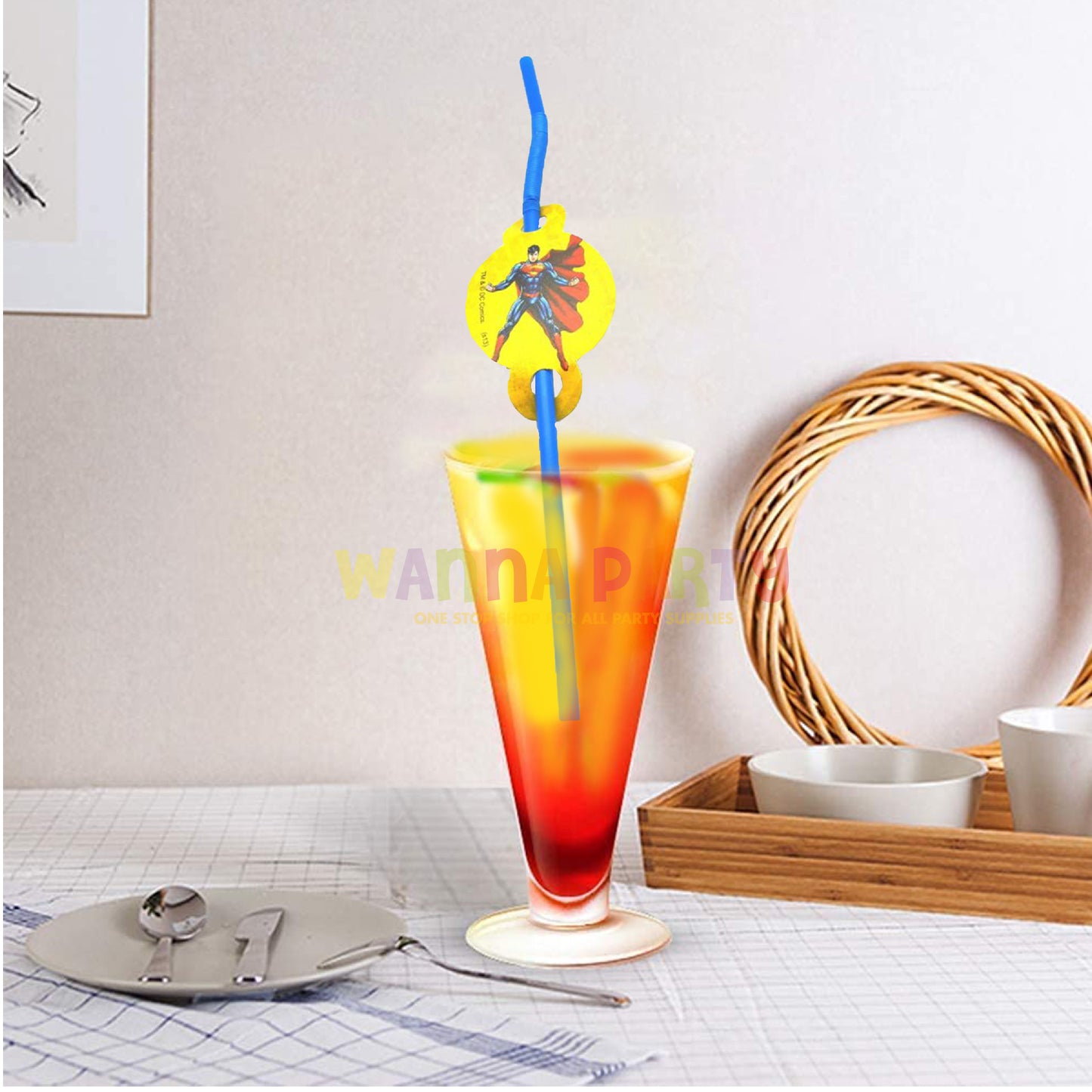 Superman Straws - 10PC