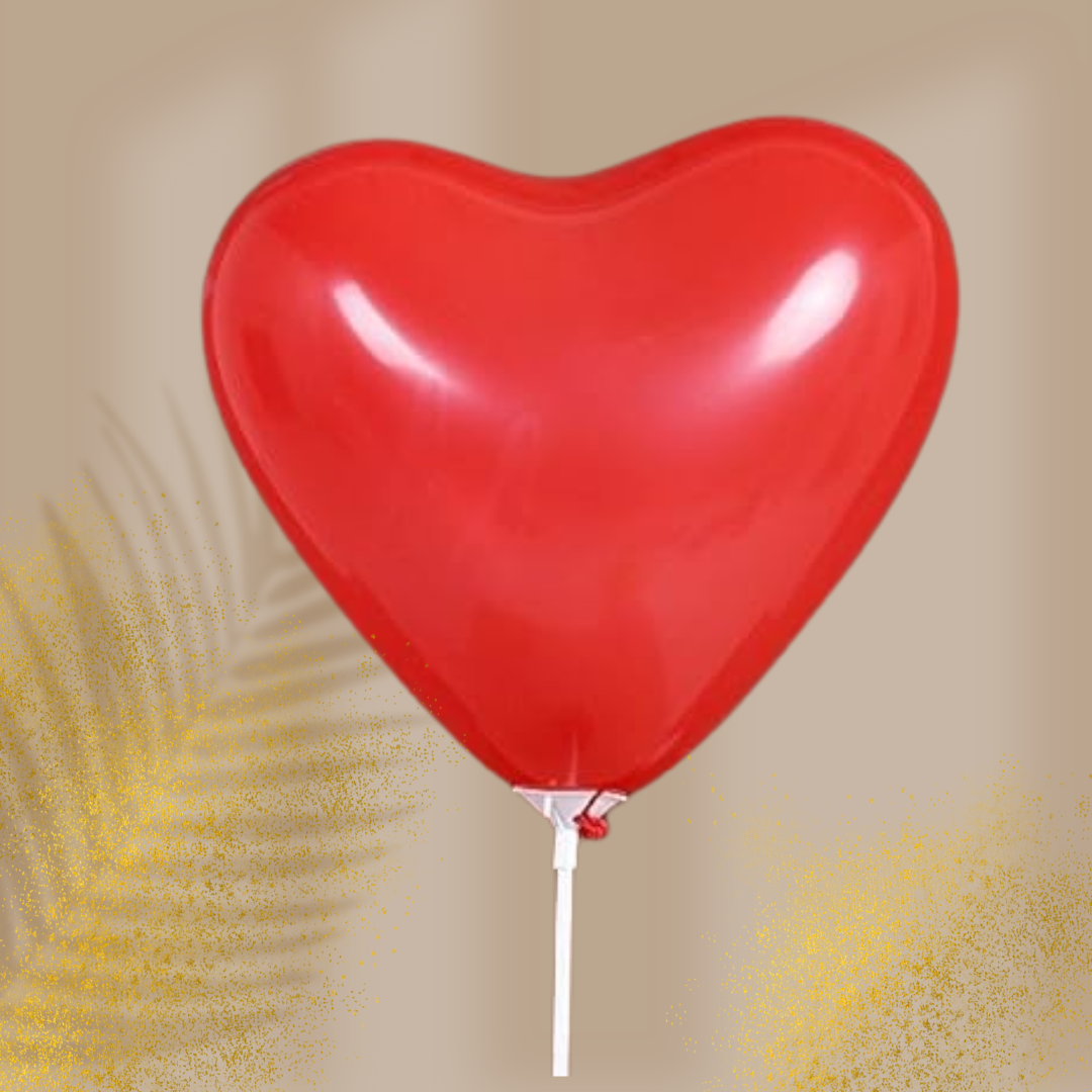 Red Heart Shaped Balloons - 25PC