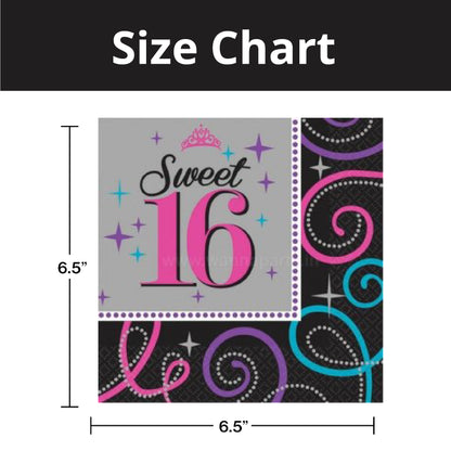 Sweet 16 Lunch Napkins - 16PC