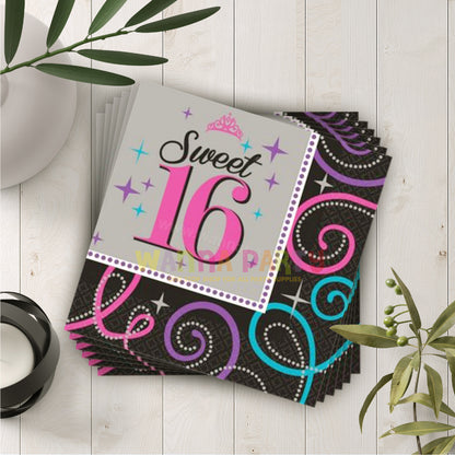 Sweet 16 Lunch Napkins - 16PC