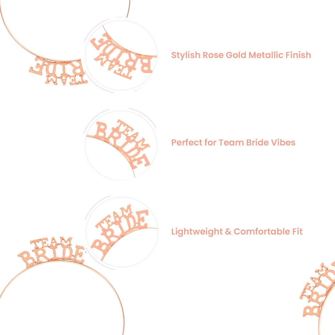 Team Bride Rosegold Headband - 1PC