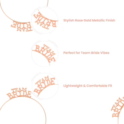 Team Bride Rosegold Headband - 1PC