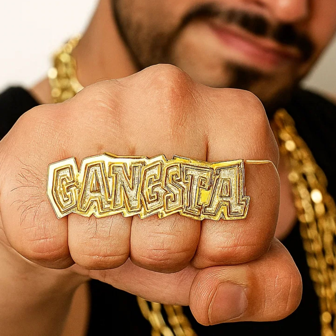 Gangsta Hip Hop Rapper Bling Rings - For Adults