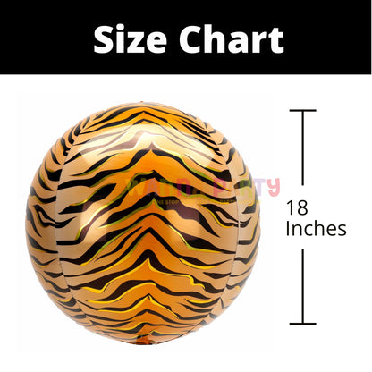 Tiger Print Orbz Balloon 16"