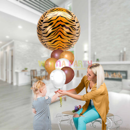 Tiger Print Orbz Balloon 16"