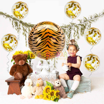 Tiger Print Orbz Balloon 16"