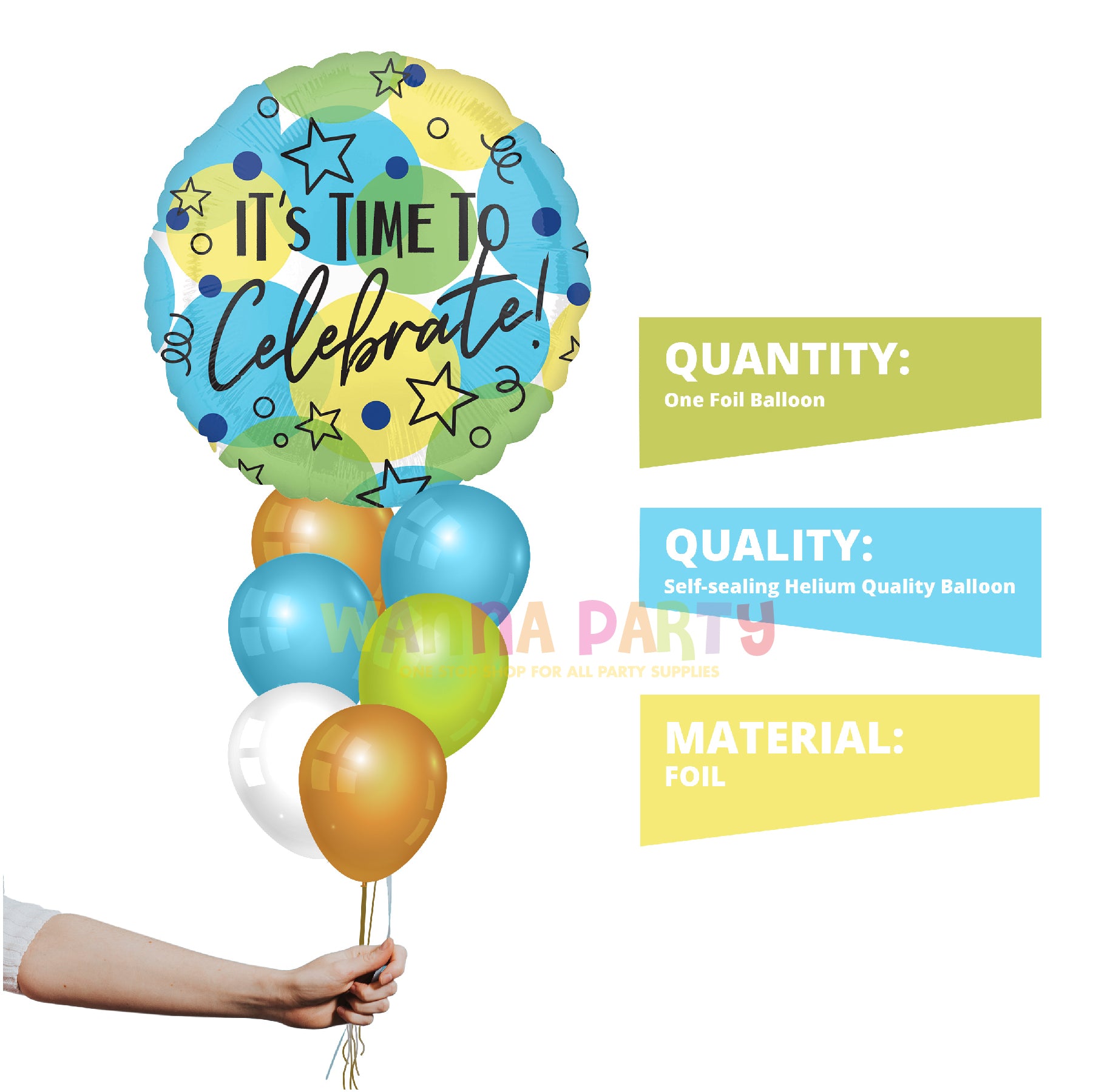 It's Time to Celebrate Balloon 18 Inch