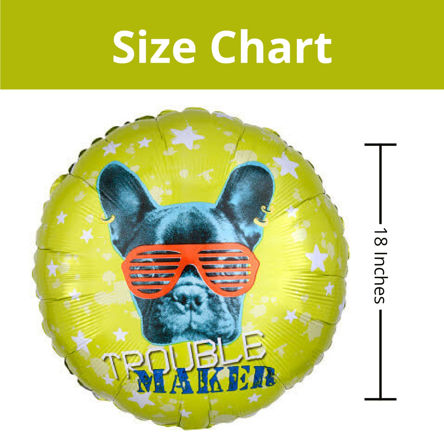 Epic Game On Party Pug Trouble Maker Balloon 18" S