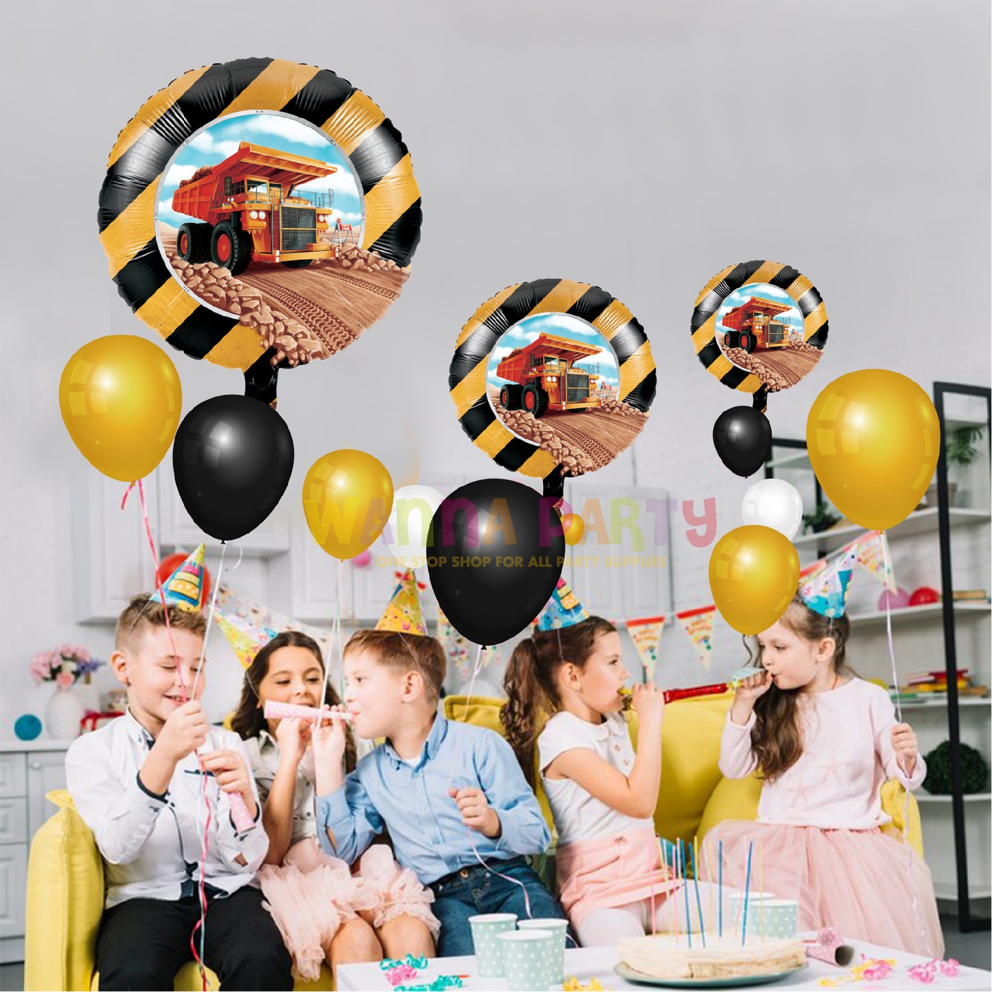 Underconstruction Metallic Foil Balloon For Kids