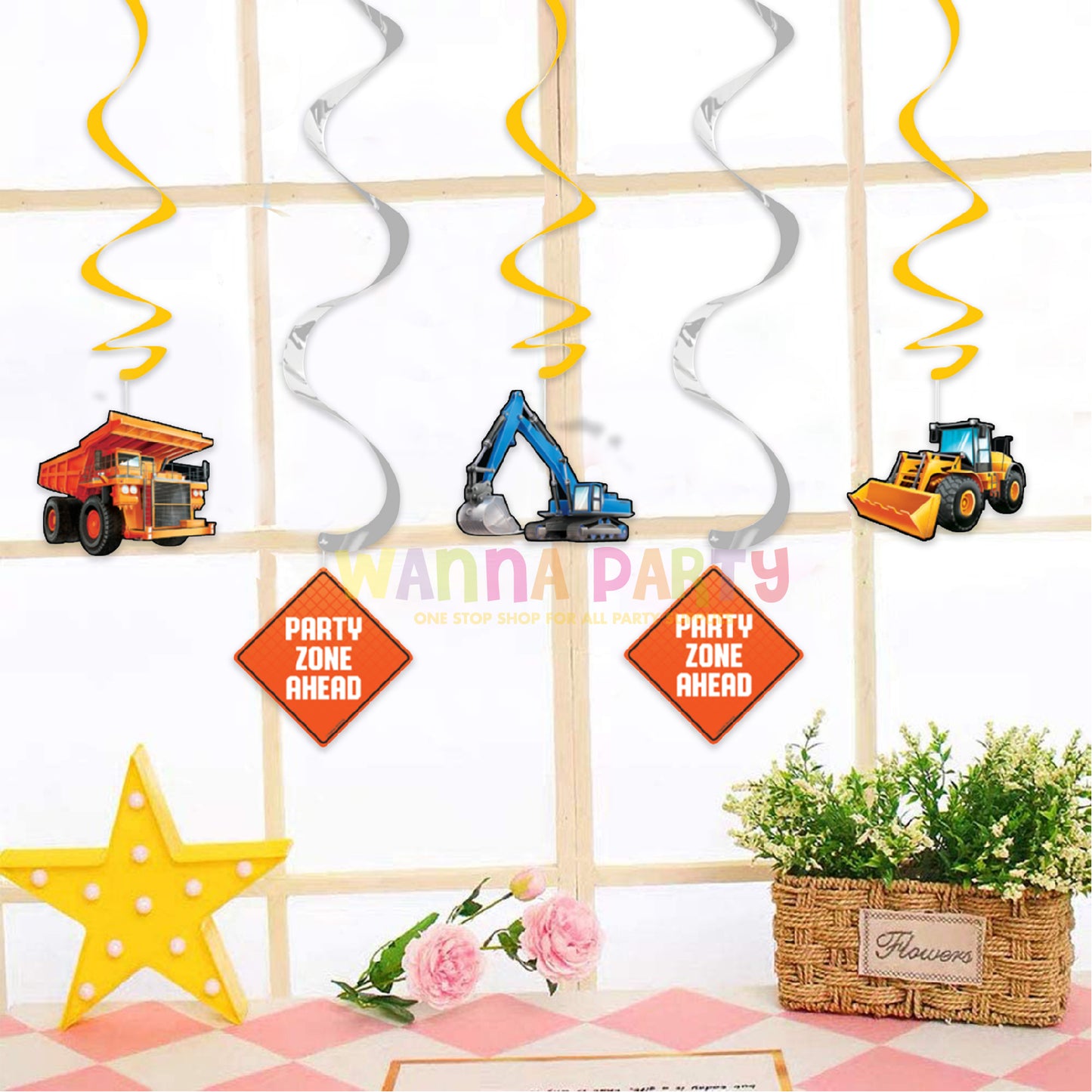 Underconstruction Dangling Decorations - 5PC