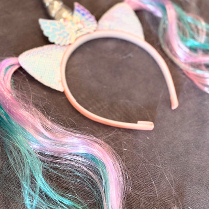Unicorn Costume with Wings and Headband - Medium - Age 4 to 6 Years