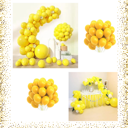 Yellow Latex Balloon - Measures 10 inches - 20PC