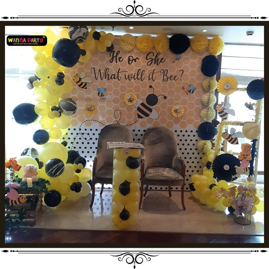 Ba-Bee Baby Shower Entrance & Party Decor Set Up