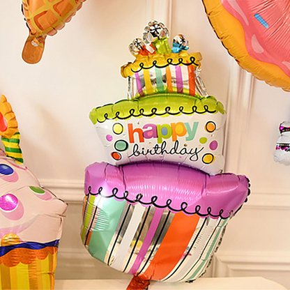 Happy Birthday Triple Layer Cake Balloon Set of 5