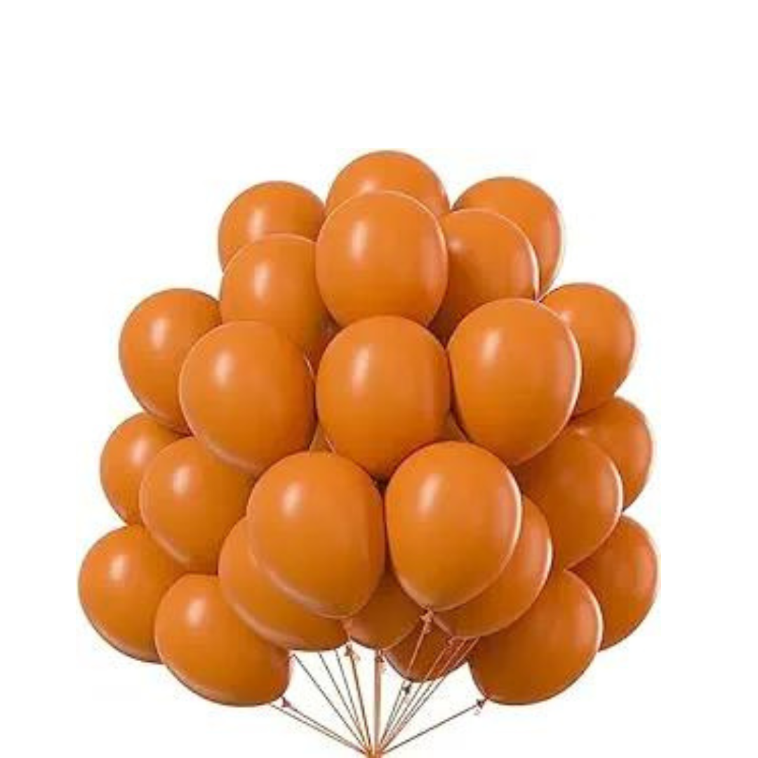 12 inch Orange Latex Balloons Helium Quality - 10PC