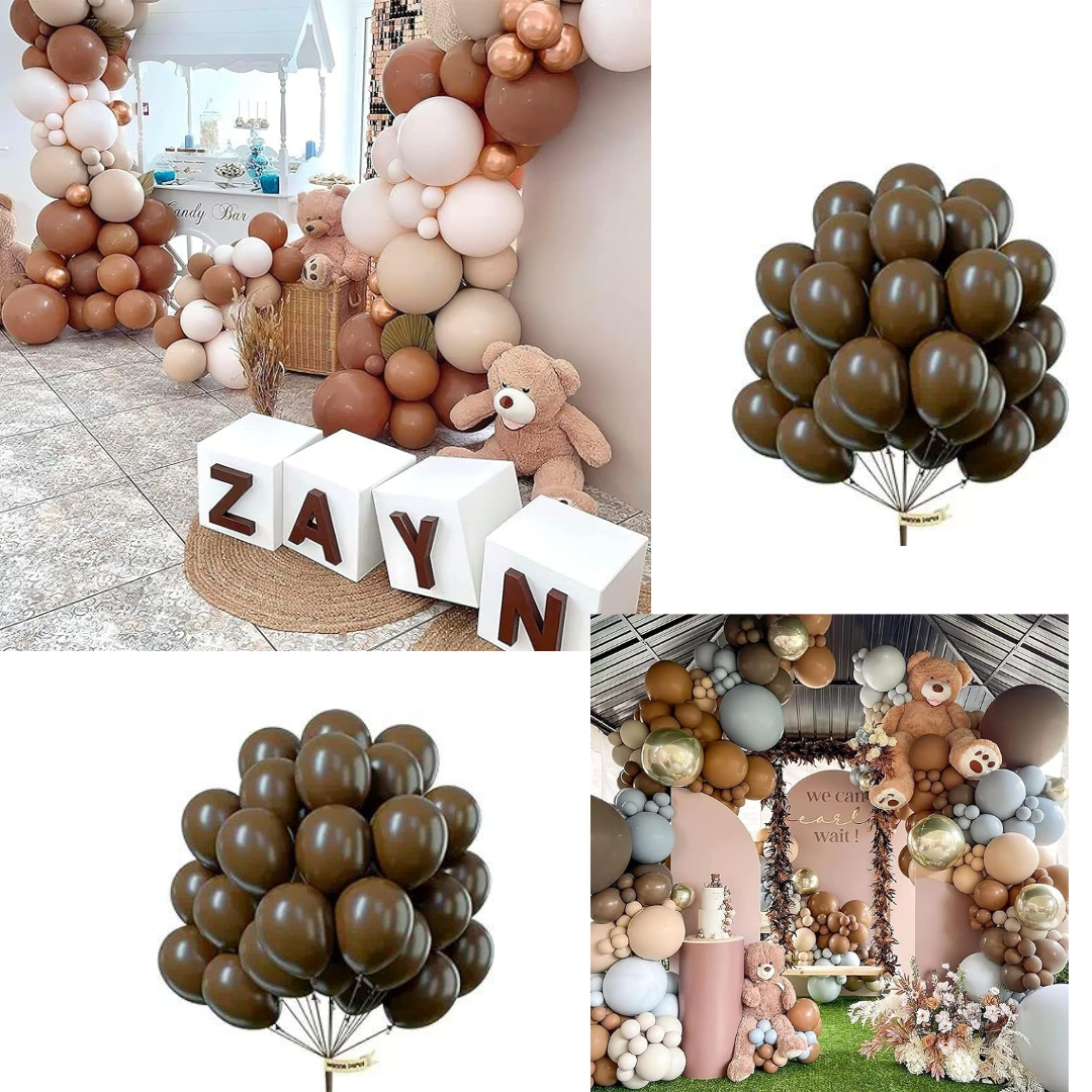 Choco Brown / Coffee Brown Color Latex Balloons 10" -  20PC