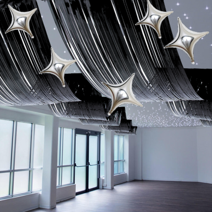 Black Ceiling Curve Decoration - 15FT X 1 FT