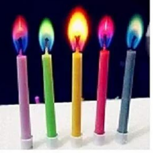 5 Colored Flame Birthday Cake Candle - 5PC