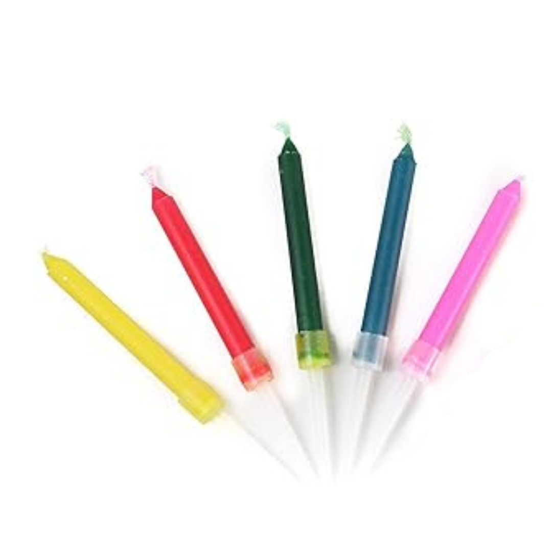 5 Colored Flame Birthday Cake Candle - 5PC