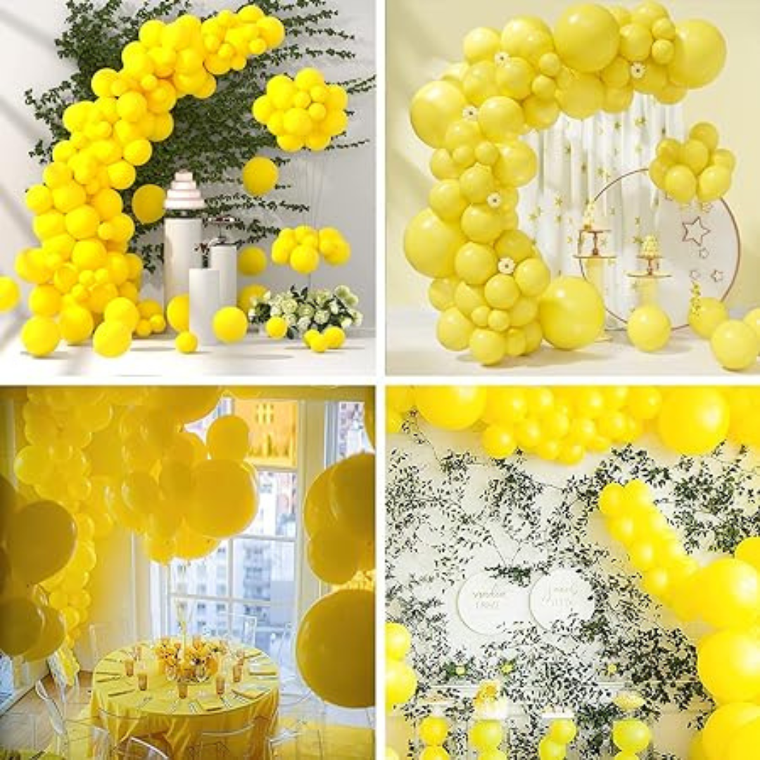 Yellow Latex Balloon - Measures 10 inches - 20PC