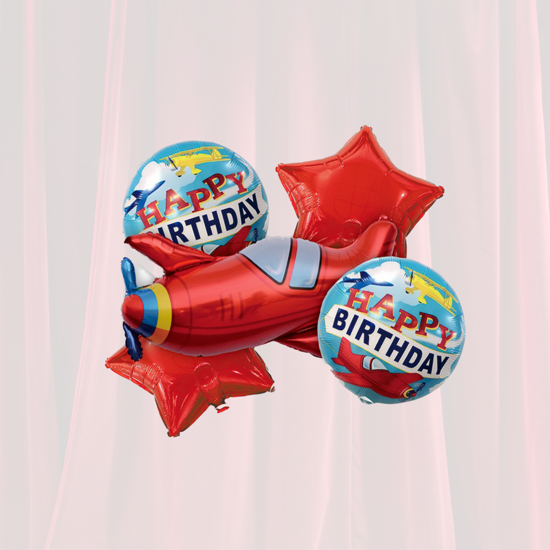 Aeroplane Balloon Set Of 5