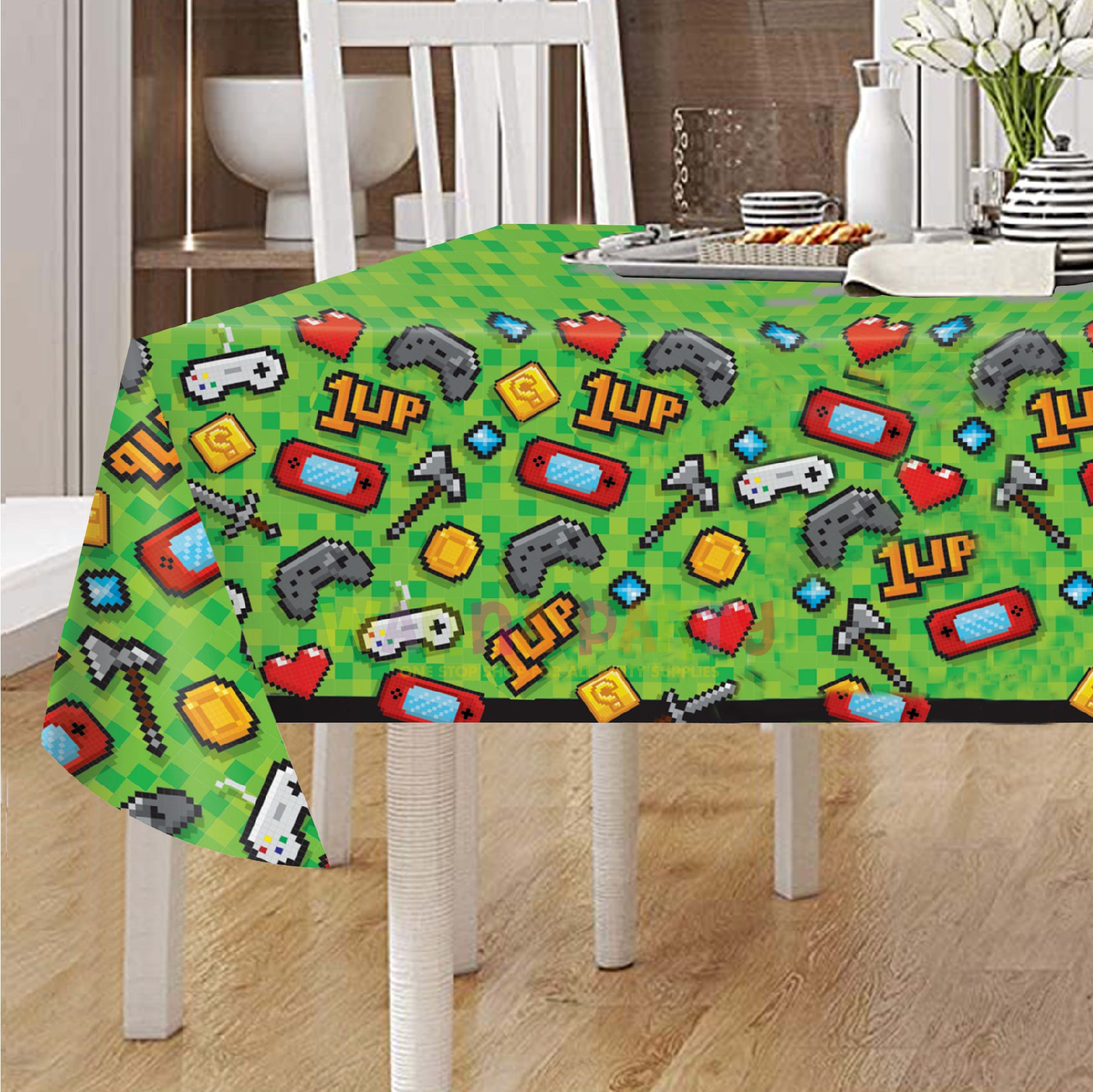 Video Game Theme Table Cover 54 inch x 102 inch