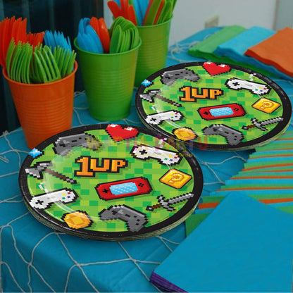 Video Gaming Party Dessert Plates 7 inch - 8PC