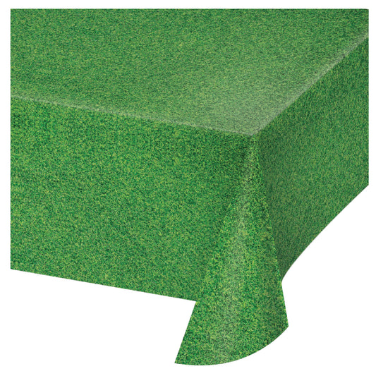 Vinyl Grass Finish Green Tablecover 54 inch x 108 inch