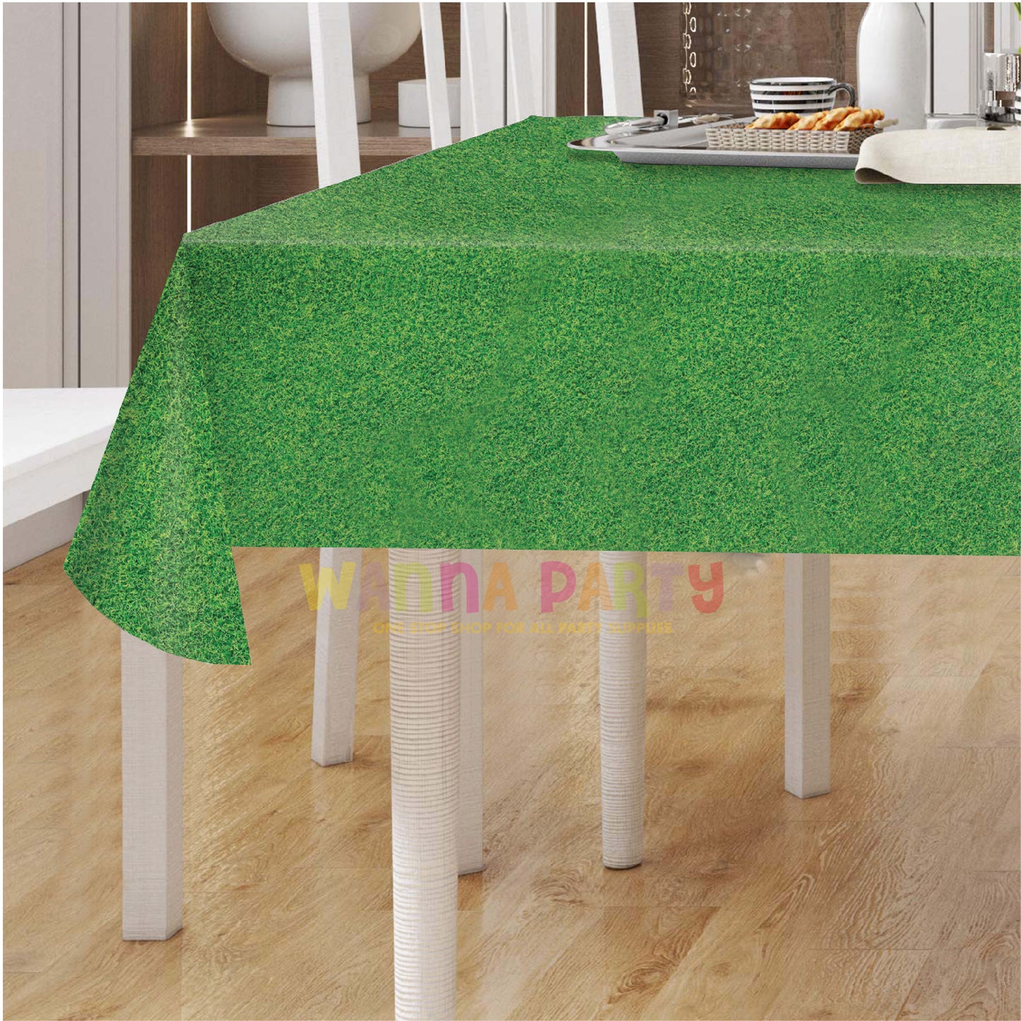 Vinyl Grass Finish Green Tablecover 54 inch x 108 inch