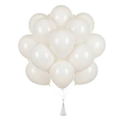Metallic White Latex Balloons - 20PC