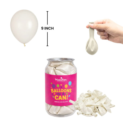 Metallic White Latex Balloons - 20PC