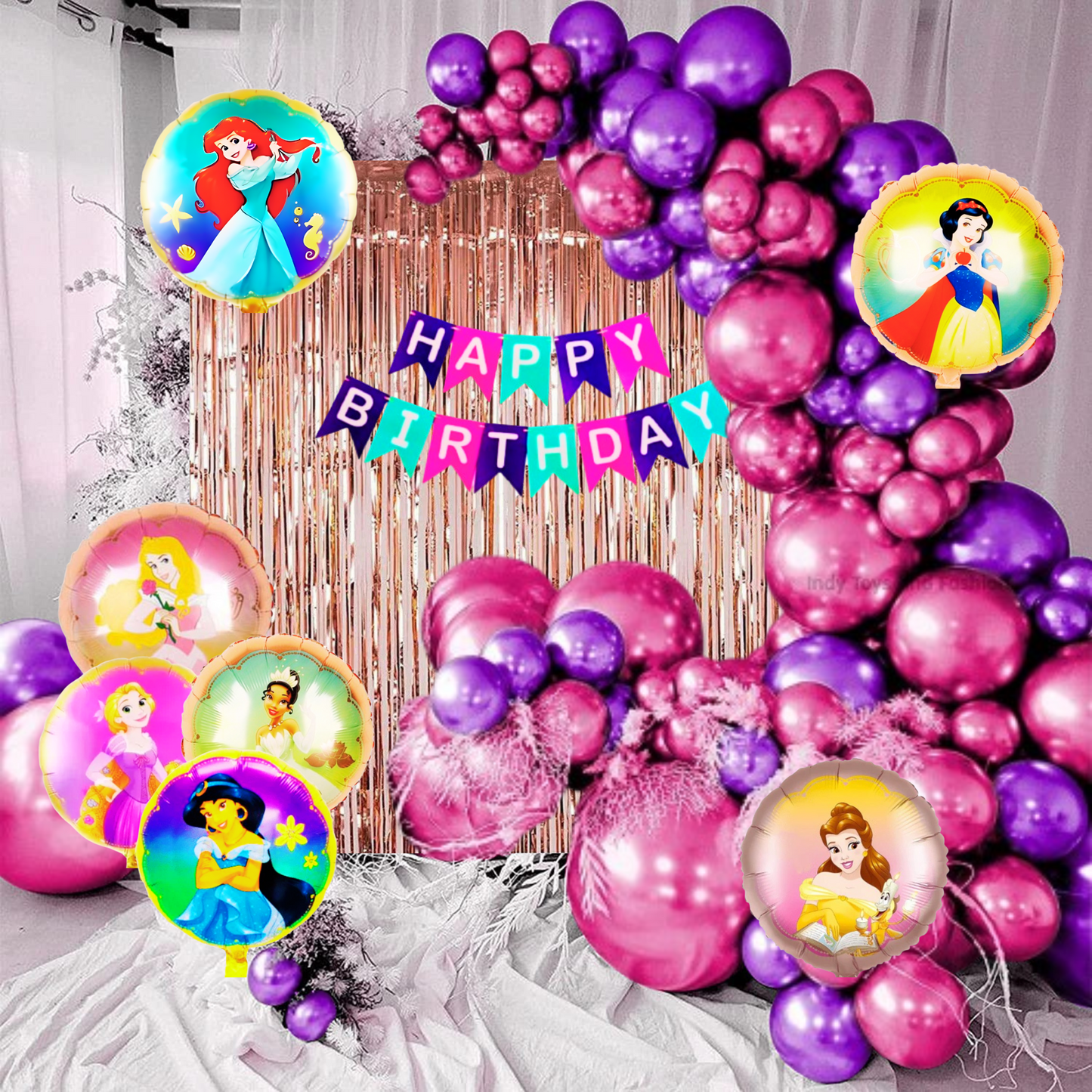 Princess Theme Birthday Decoration Kit – 61 Pieces