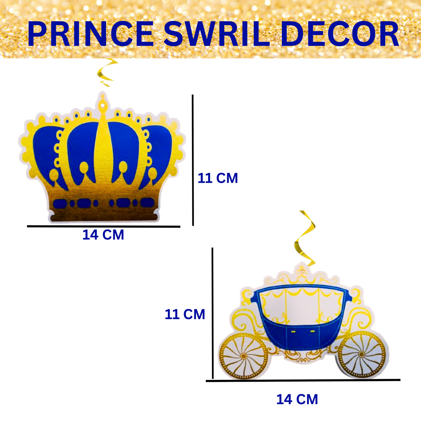 53 Pieces Prince Theme Birthday Decoration Kit for Boys