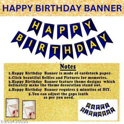 53 Pieces Prince Theme Birthday Decoration Kit for Boys