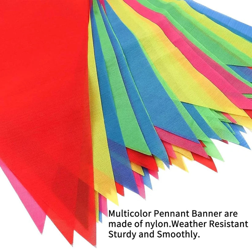 Multicolor Pennant Flag Buntings - Over 6FT