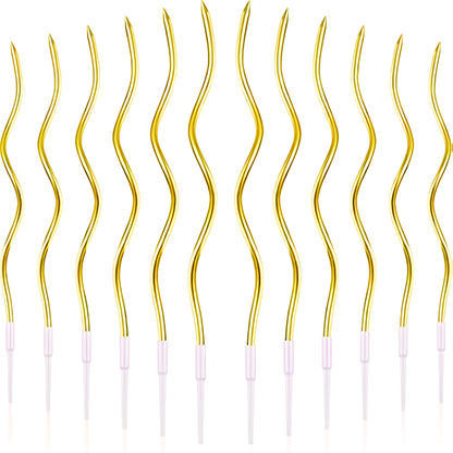 Curly Golden Candle - 12PC