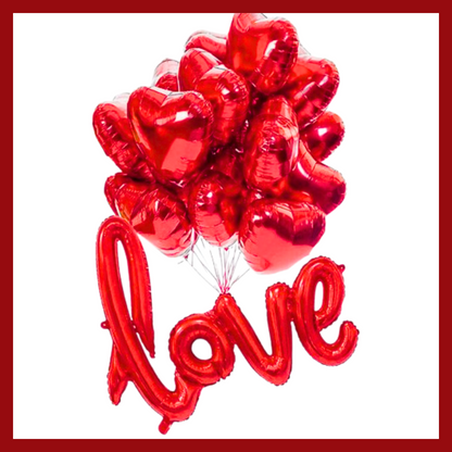 Valentines Day Balloon Decoration Items -Pack of 11pcs -Red