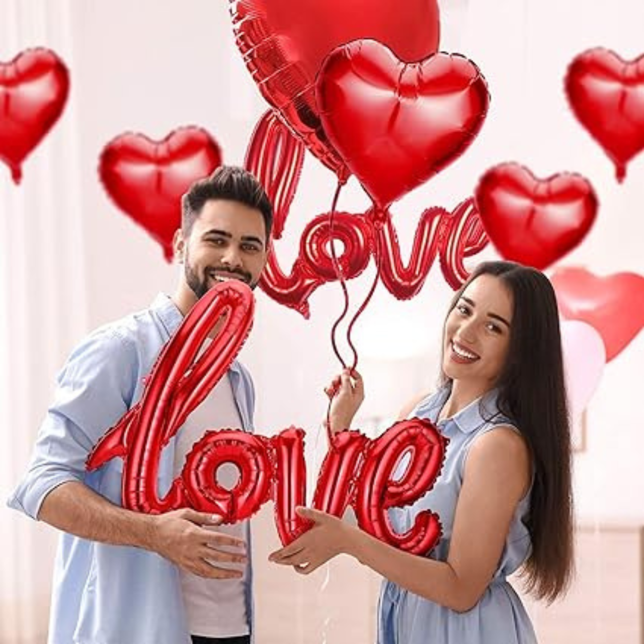 Valentines Day Balloon Decoration Items -Pack of 11pcs -Red