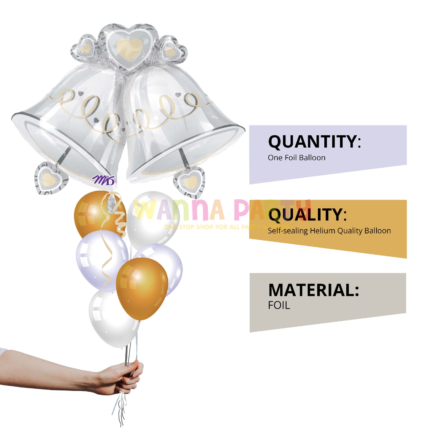 Wedding Bells SuperShape Balloon P35