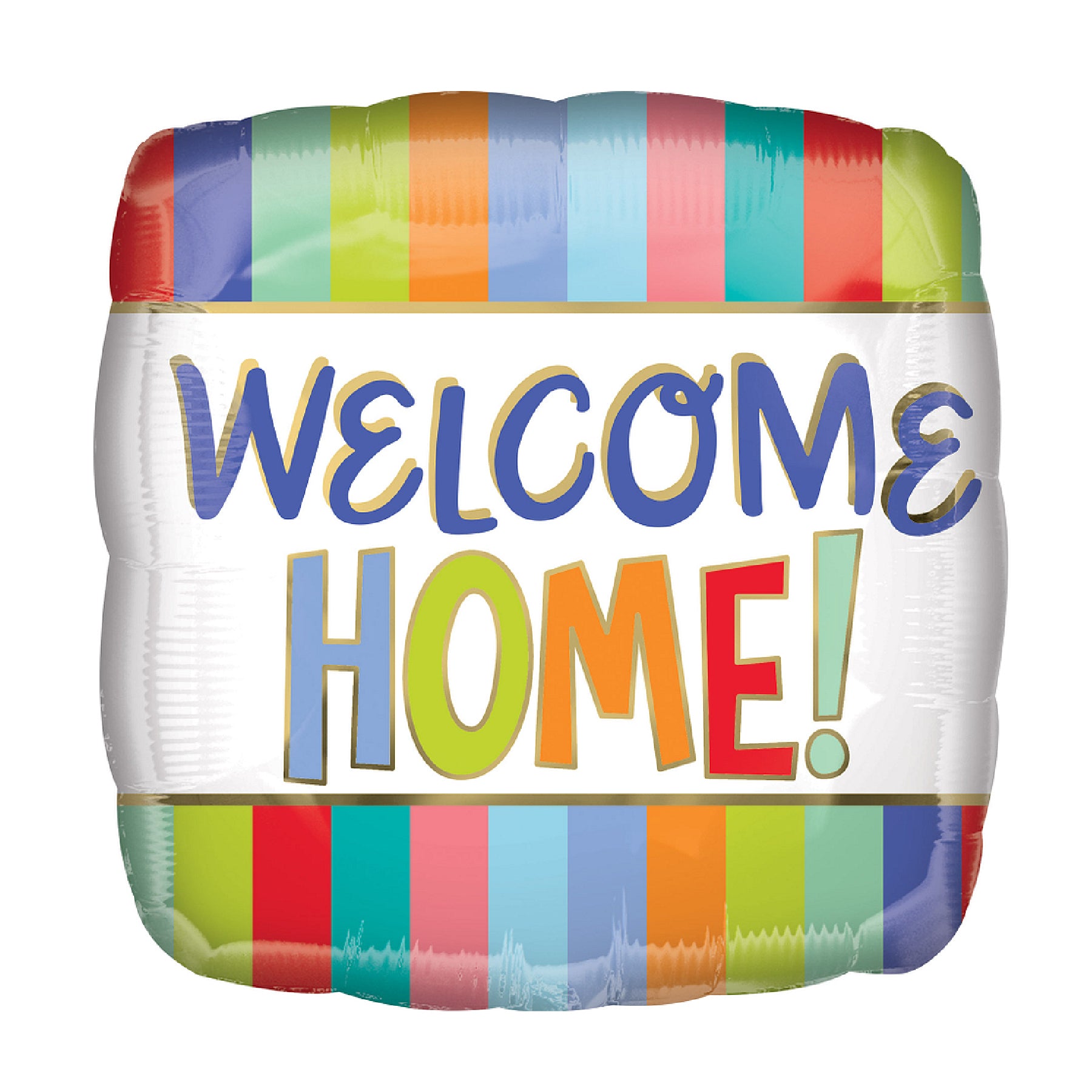 Welcome Home Square Stripes Balloon 18 Inch