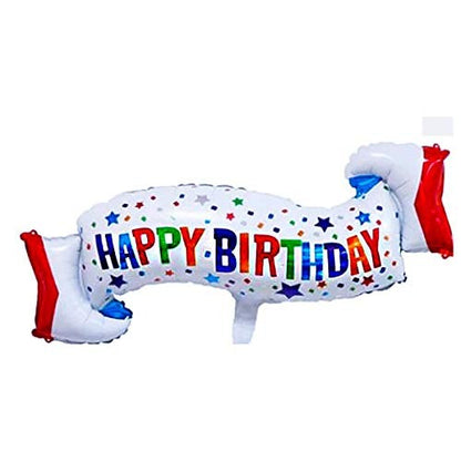 Happy Birthday Wishes Flag Banner Balloon Set - 5P